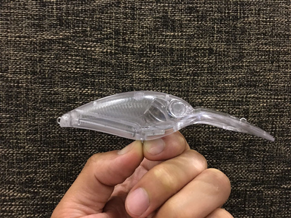 Shelt's Unpainted Clear Plastic Fishing Lipless Blanks - $0.80